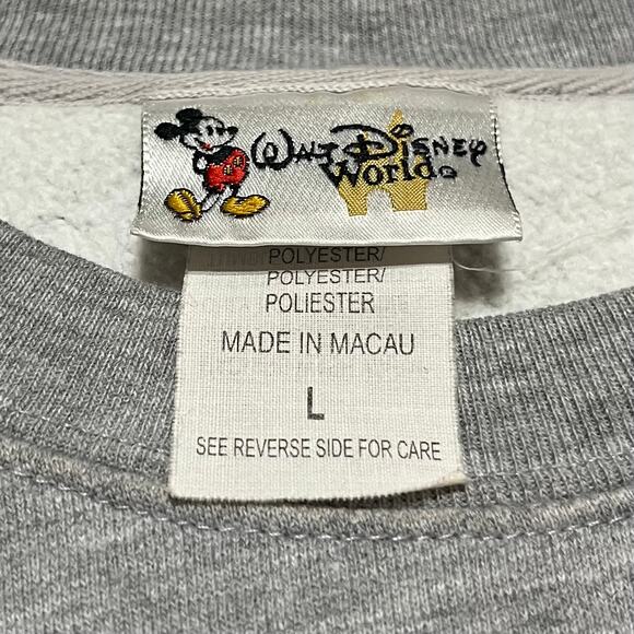 Vintage Disney ‘Walt Disney World’ Embroidered Grey Crewneck Large - Picture 4 of 7